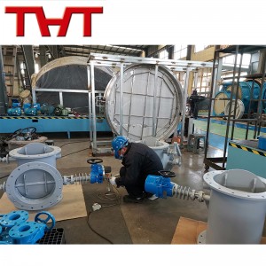 DN400 China electric carbon steel three way damper valve