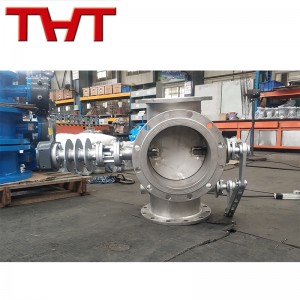 DN400 China electric carbon steel three way damper valve