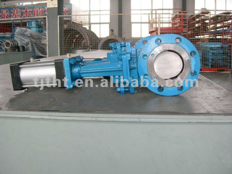 flanged knife gate valve pneumatic actuator