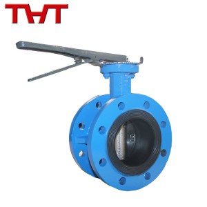 lever operated middle line flanged butterfly valve