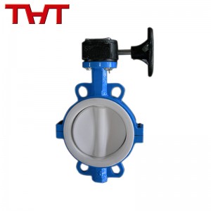 Teflon lined wafer butterfly valve