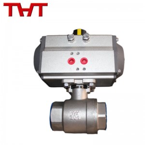 stainless steel pneumatic operated female threaded end ball valve