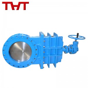 bevel gear flange connection knife gate valve