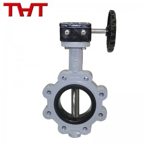 Lug uhlobo irabha lined butterfly valve