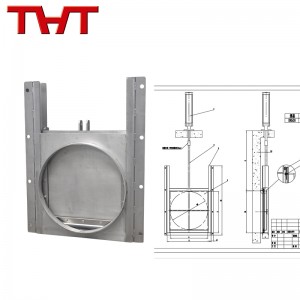 pneumatic wall mounted round type sluice gate valve