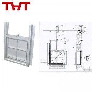 stainless steel  wall mounted sluice gate valve/water penstock with drawing