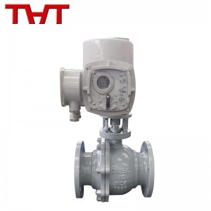 electric actuated flanged ball valve