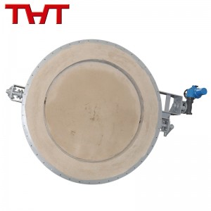 High temperature round Refractory Lined Damper Valve