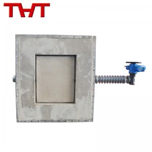 ከፍተኛ የሙቀት መጠን አራት ማእዘን Refractory Lined Damper Valve