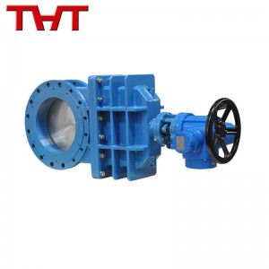 electric actuated PN16 flange connection knife gate valve