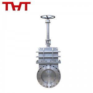 hand wheel operation PN16 flange connection SS304 knife gate valve