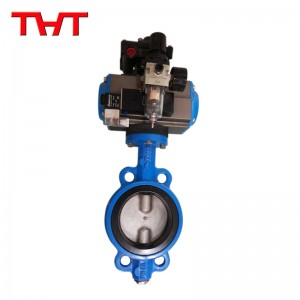 Pneumatic actuator wafer butterfly valve